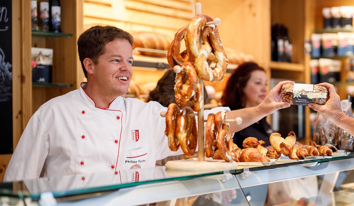 Der Standort an der Bahnhofstrasse 72 Bäckerei Fuchs Zermatt